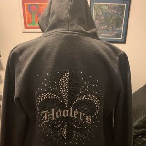 Grey Hooters Hoodie